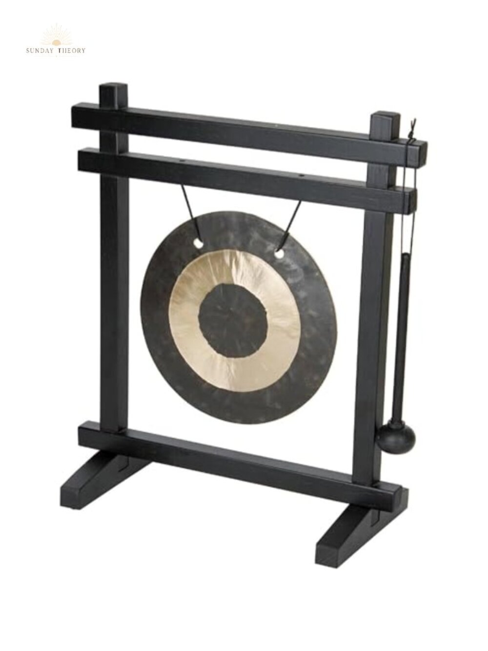 Hand-Hammered Brass Desk Gong for Meditation, Yoga, Office 12 Inch